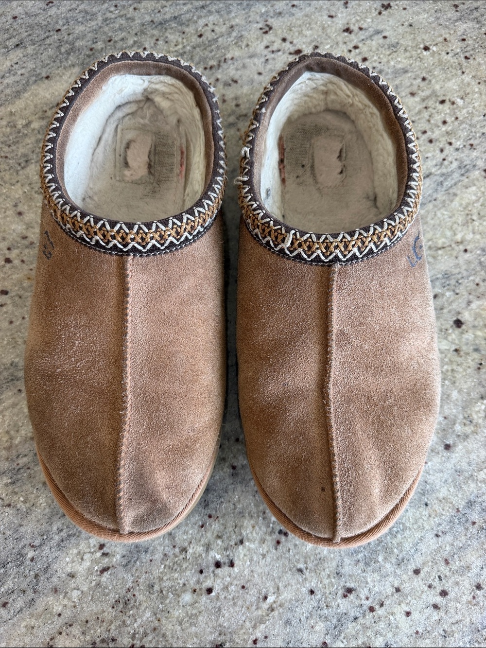 UGG Tasman Slippers Chestnut Suede Men’s Size 12 – Fair Used Condition